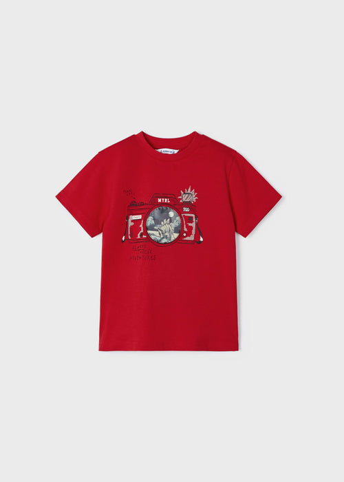 Cotton T-shirt with Interactive Motif Boy