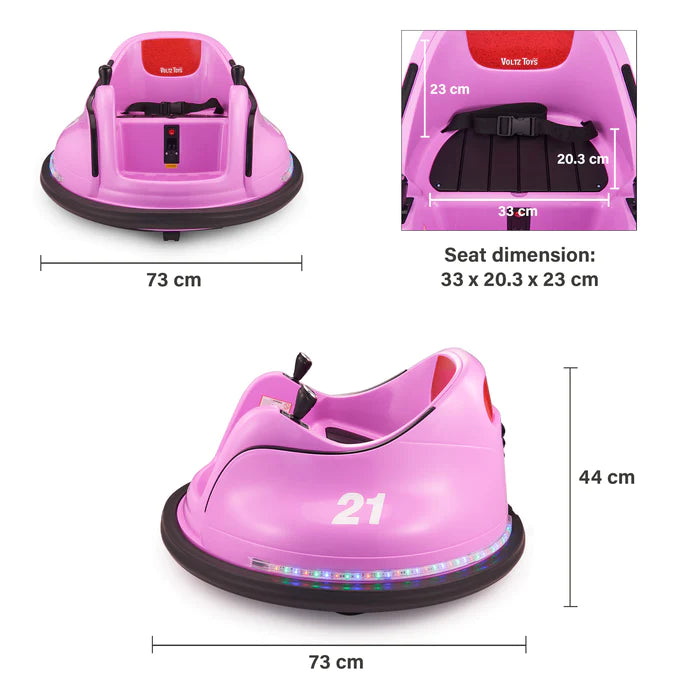 Kids Bumper Car 360° Rotation with Remote Control 12V Voltz Toys (Red)