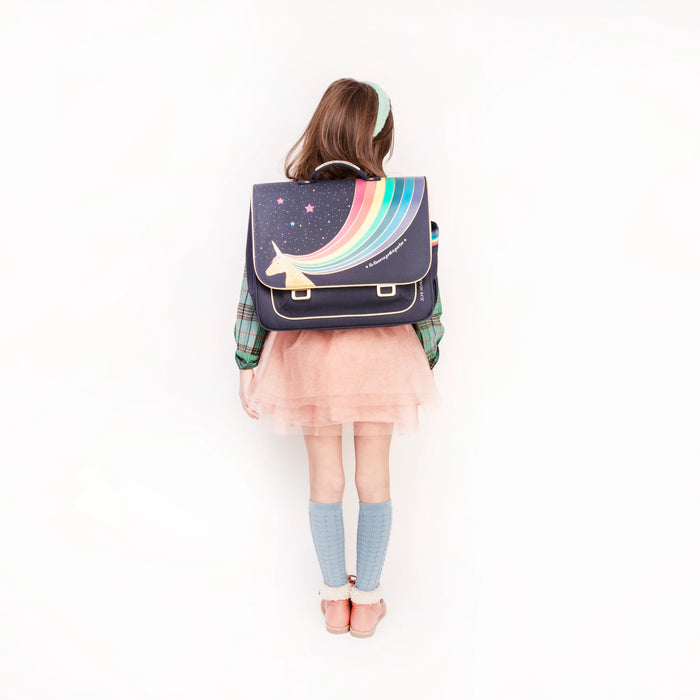 Unicorn Midi School Bag | Navy blue