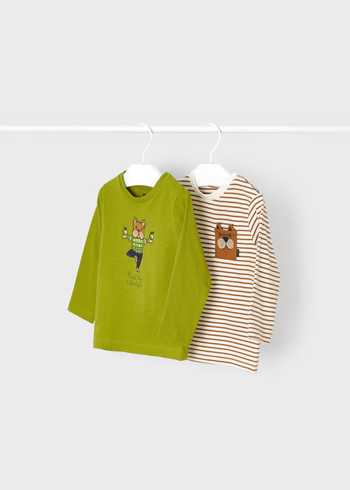 ECOFRIENDS Set of 2 long sleeve patterned T-shirts baby