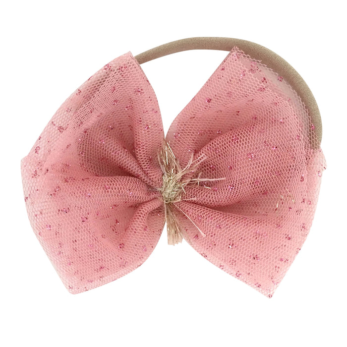 Blush/Blush Glinda Bow Nylon Headband