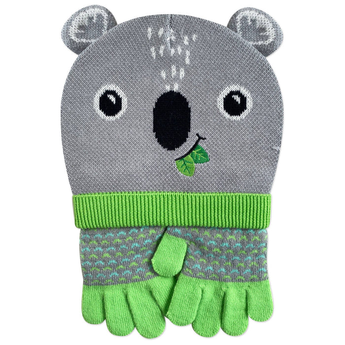 Toddler/Kids Winter Hat/Gloves Set - Koala 1-3Y