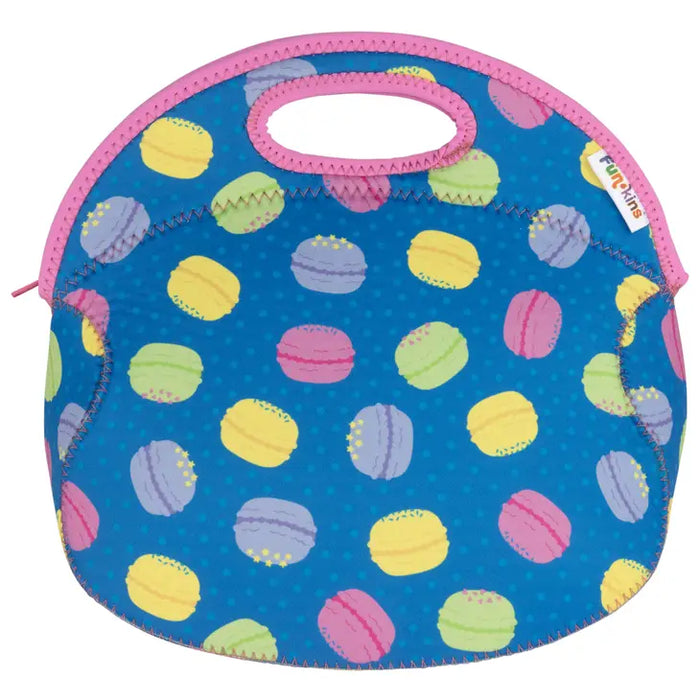 Large, Machine Washable Lunch Bag for Kids - Macarons