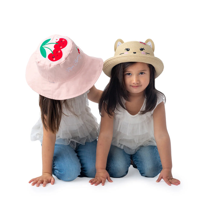 Kids' UPF50+ Straw Hat - Cat