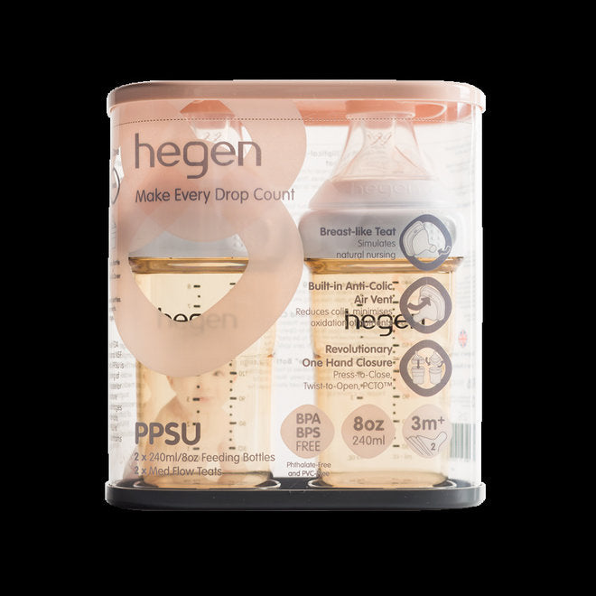 Hegen PCTO 240ml/8oz Feeding Bottle PPSU (2-pack)