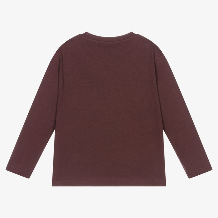 Boys Burgundy Cotton Top