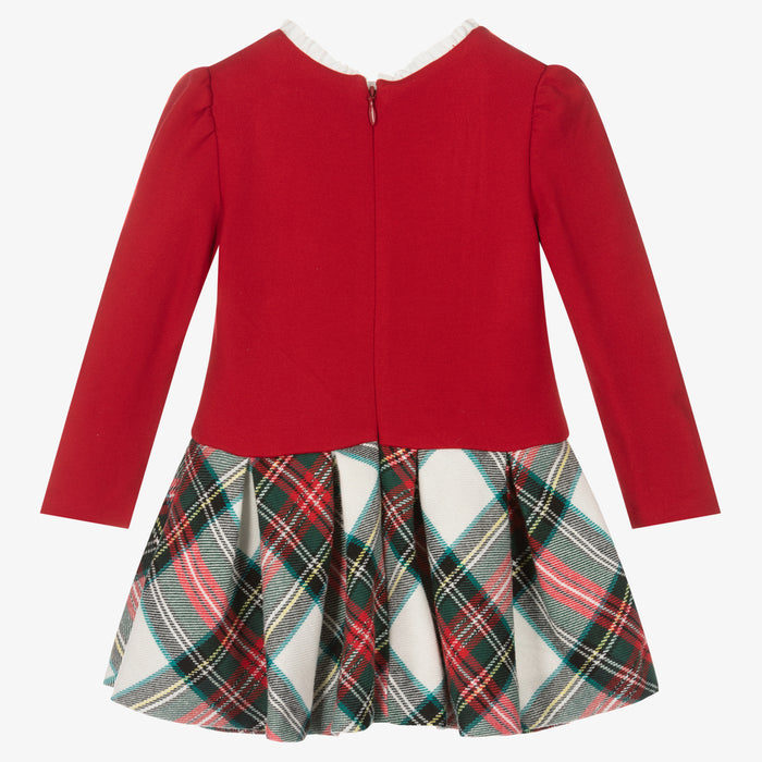 Girls Red Tartan Dress