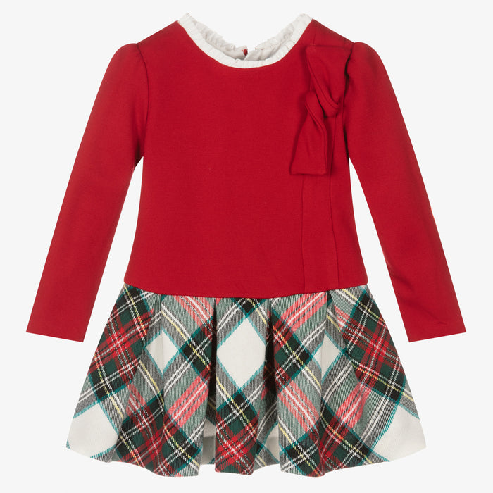 Girls Red Tartan Dress