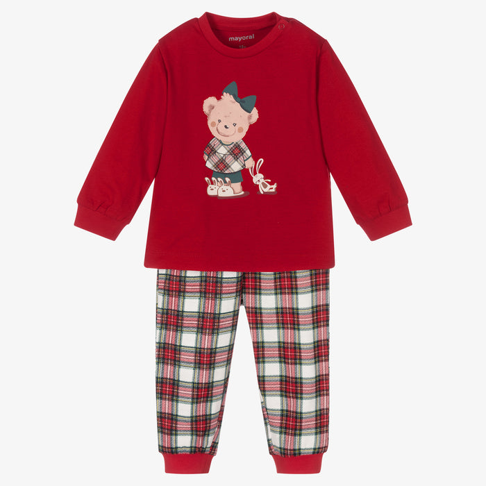 Girls Red Tartan Pyjamas