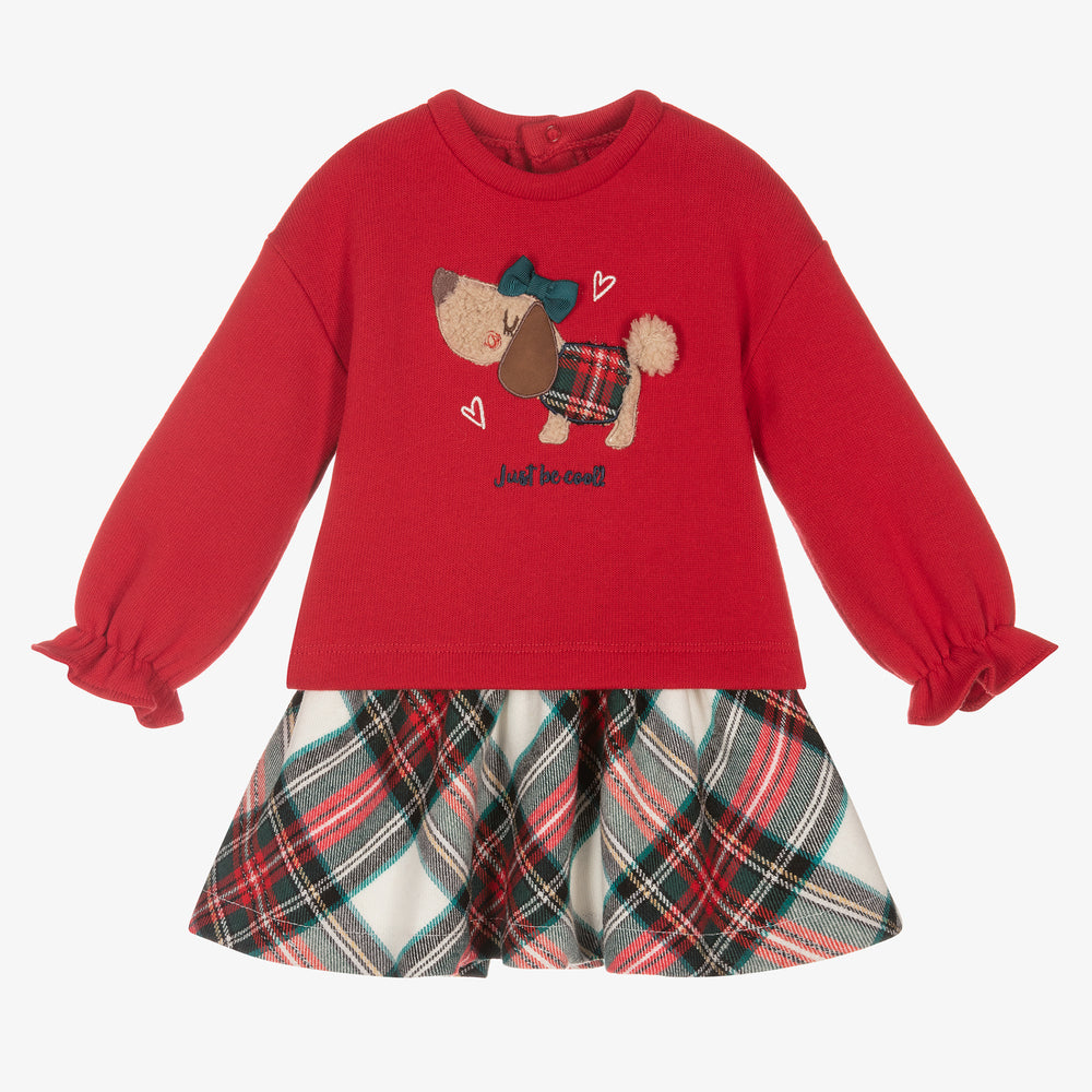 Baby girl red tartan skirt best sale