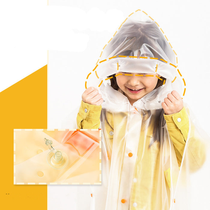 Kids Raincoat with Inflatable Brim – You Look Yummy – Ages 4-8