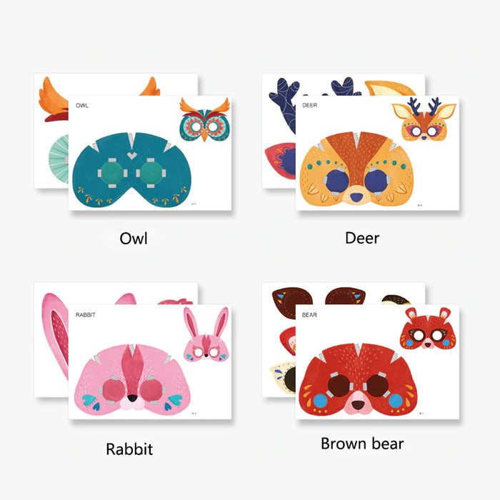 3D Origami Animal Paper Masks – Ages 5+