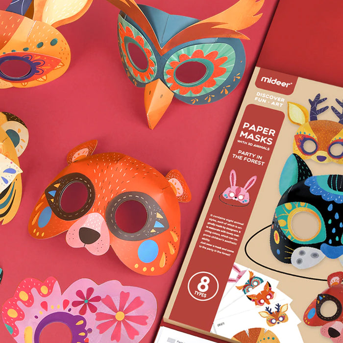 3D Origami Animal Paper Masks – Ages 5+