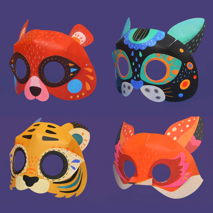 3D Origami Animal Paper Masks – Ages 5+