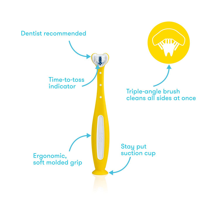 SmileFrida Triple Angle Toothhugger - Yellow