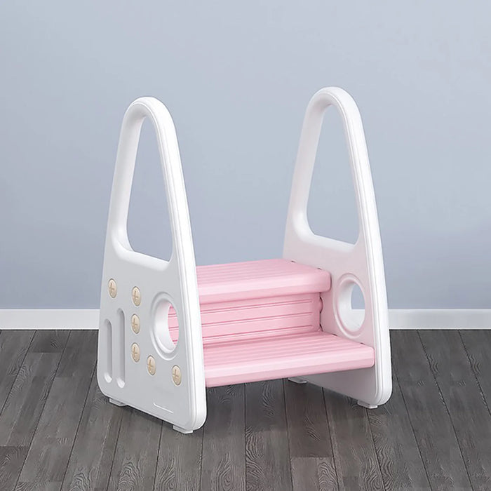 Safe Guard Stool With Handrails (Pink)